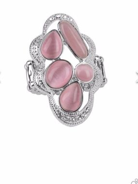 Women's Fashion Jewelry Cherished Collection Pink Ring Silver Band